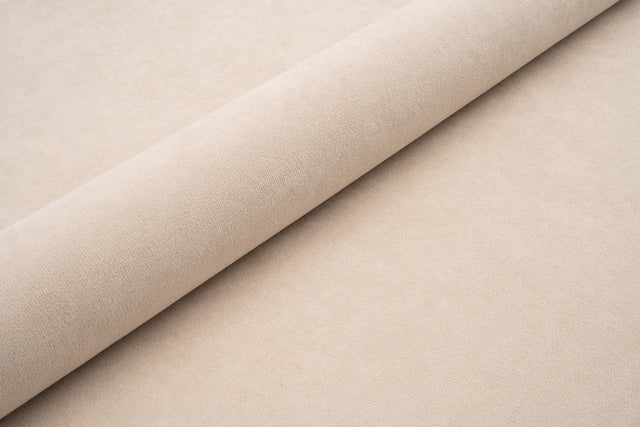 Sand tyk mat velour møbelstof med fleecebagside, metervare til erhverv (billede 1 af 3)