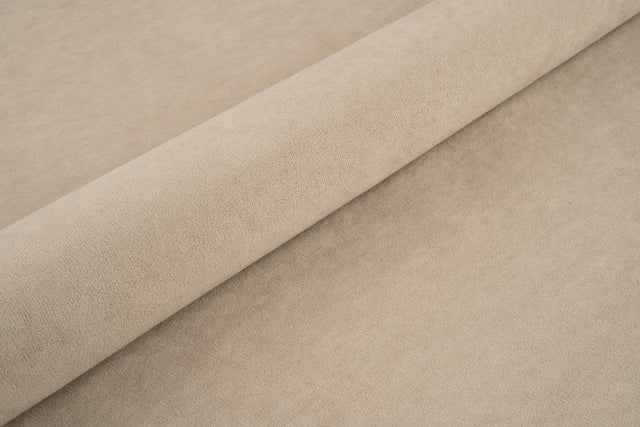 Gråbrun tyk mat velour møbelstof med fleecebagside, metervare til erhverv (billede 1 af 3)