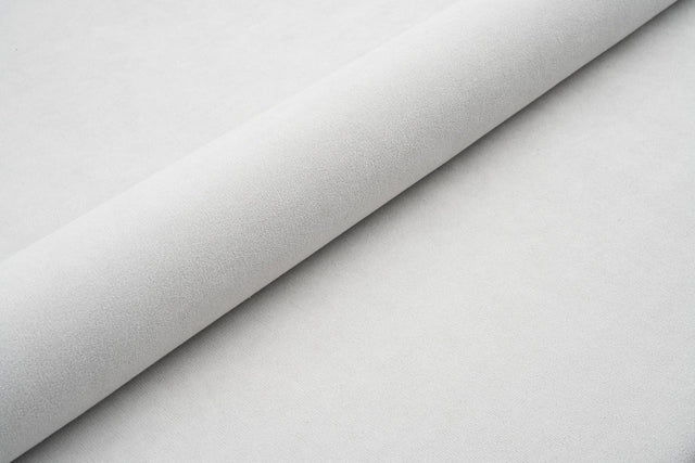 Platin tyk mat velour møbelstof med fleecebagside, metervare til erhverv (billede 1 af 3)