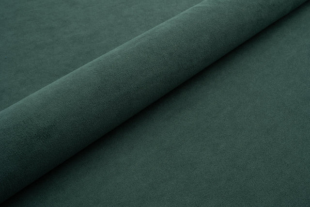 Mørkegrøn tyk mat velour møbelstof med fleecebagside, metervare til erhverv (billede 1 af 3)