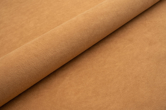 Kobber tyk mat velour møbelstof med fleecebagside, metervare til erhverv (billede 1 af 3)