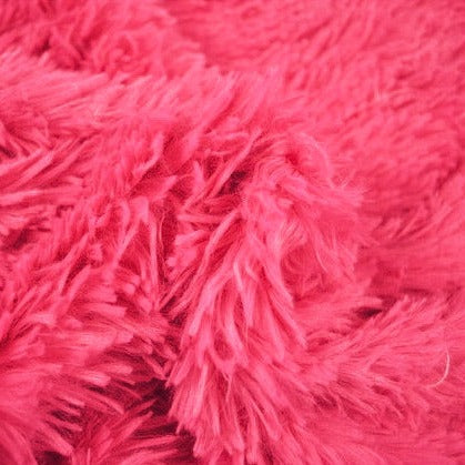 Pink langhåret plys – 30 mm luv & envejs stræk, metervare til erhverv (billede 1 af 5)