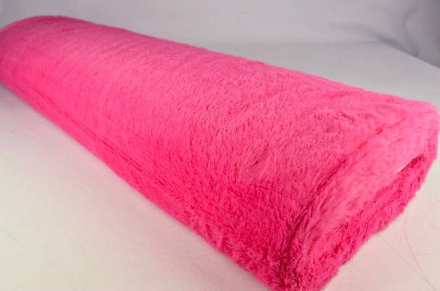 Pink blød plys – 10 mm luv & envejs stræk, metervare til erhverv (billede 2 af 5)