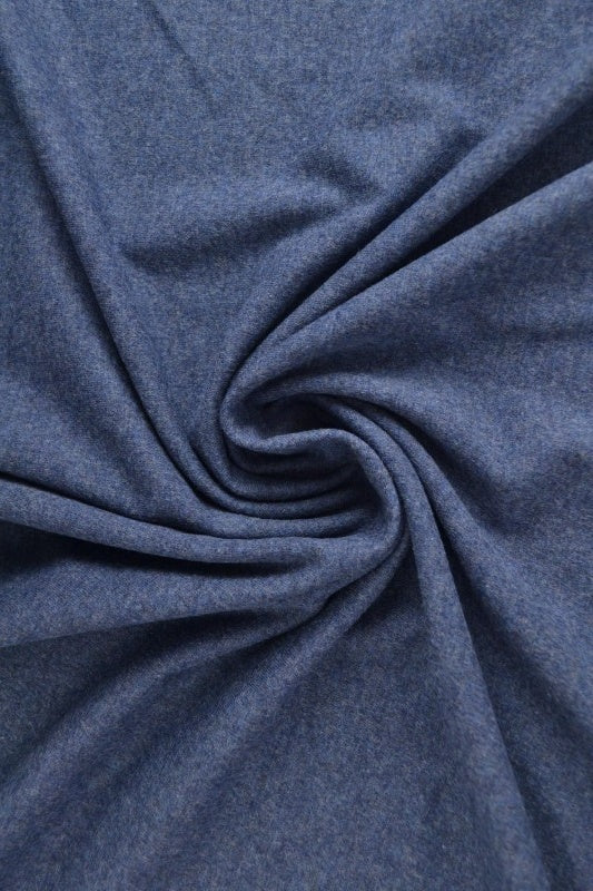 Mørk jeans melange bomuldsjersey – naturlig, åndbar & strækbar, metervare til erhverv (billede 1 af 7)