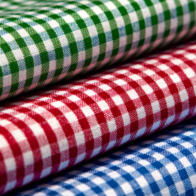 NAVY 6,5 MM GINGHAM STRIBER – OEKO-TEX BOMULD, LET & ÅNDBAR