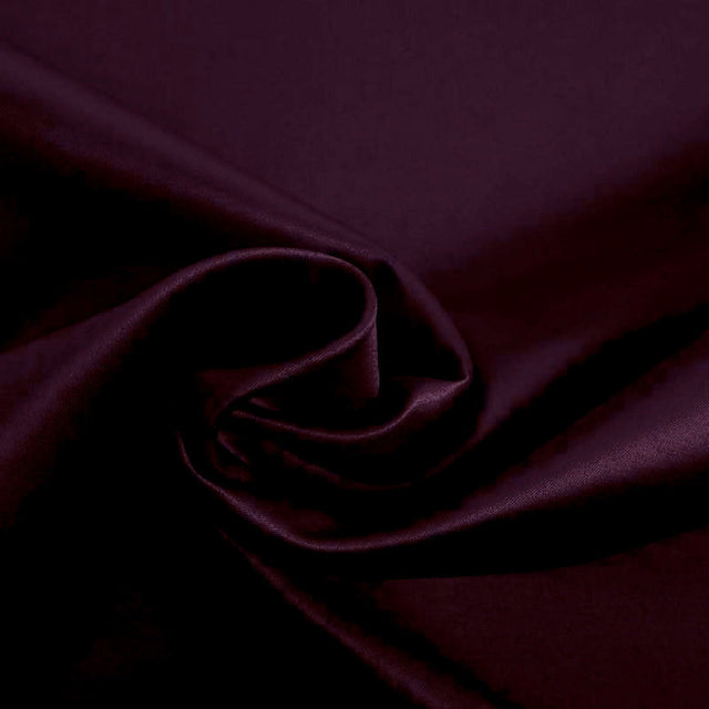 AUBERGINE SELENA TUNG BRUDESATIN MED LET STRÆK