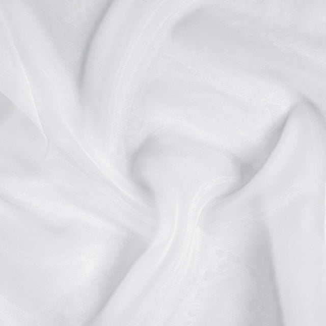 BRANDHÆMMENDE ORGANZA GARDINSTOF - HVID