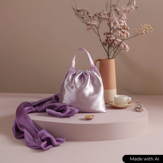 Brun satin stof – let & glansfuldt, metervare til erhverv (billede 5 af 8)