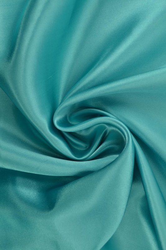 Turkis satin stof – let & glansfuldt, metervare til erhverv (billede 1 af 8)