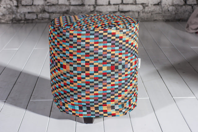 VARM KONFETTI-TERN PÅ SORT BARCELONA JACQUARD DEKORATIONSSTOF – KONFETTI-TERN