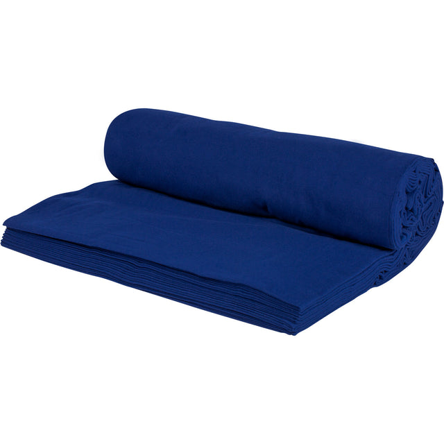 KONGEBLÅ BRANDHÆMMENDE SCENE MOLTON – 300 CM, 300 g/m² & MAT, LYS-/LYDABSORBERENDE