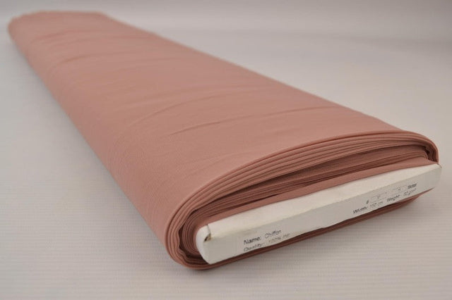 Vintage pink chiffon – let, gennemsigtig & med flot fald, metervare til erhverv (billede 2 af 7)
