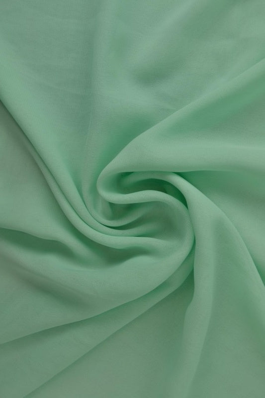 Lys mint chiffon – let, gennemsigtig & med flot fald, metervare til erhverv (billede 1 af 7)