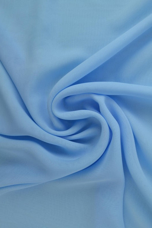 Lyseblå chiffon – let, gennemsigtig & med flot fald, metervare til erhverv (billede 1 af 7)