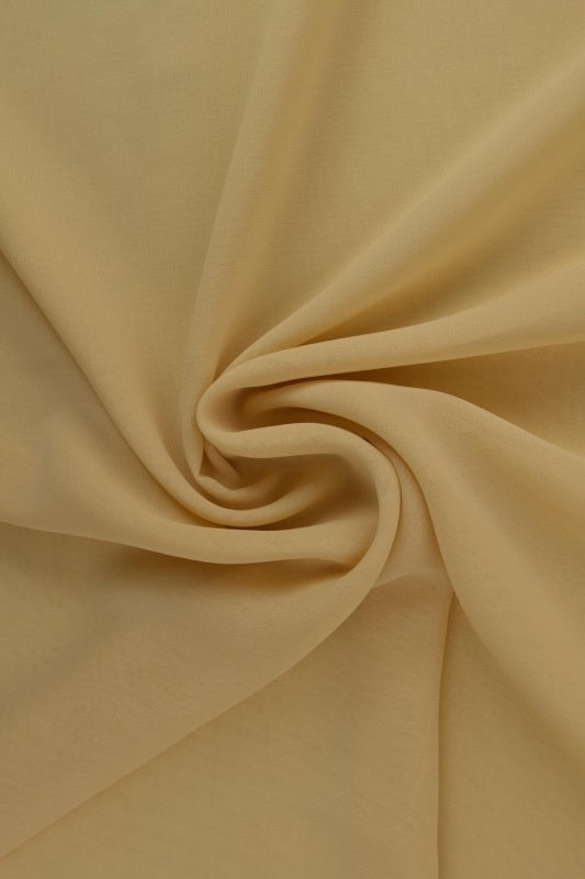 Beige chiffon – let, gennemsigtig & med flot fald, metervare til erhverv (billede 1 af 7)