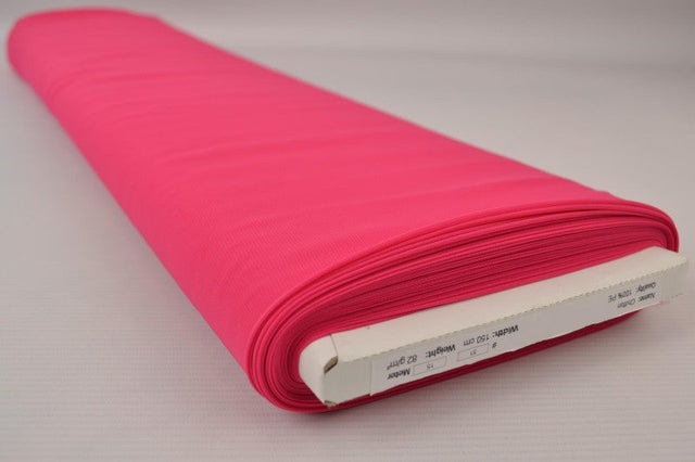 Fuchsia pink chiffon – let, gennemsigtig & med flot fald, metervare til erhverv (billede 2 af 7)