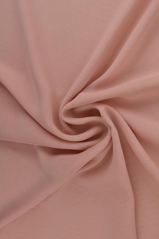 Dusky lyserød chiffon – let, gennemsigtig & med flot fald, metervare til erhverv (billede 1 af 7)