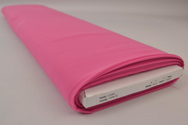 Pink chiffon – let, gennemsigtig & med flot fald, metervare til erhverv (billede 2 af 7)