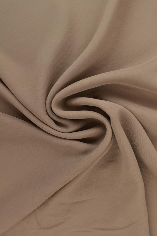 Taupe chiffon – let, gennemsigtig & med flot fald, metervare til erhverv (billede 1 af 7)