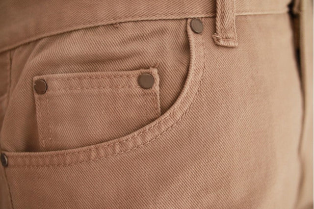 BLÅ BOMULDSTWILL MED STRÆK – DIAGONAL TWILL & FORMFAST KOMFORT