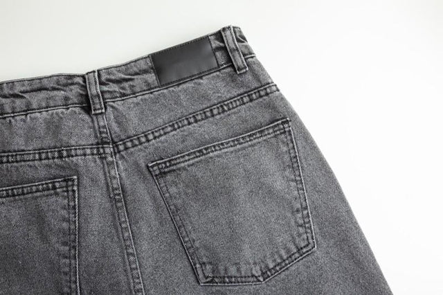 Brun uvasket denim med stræk – 370 g/m², metervare til erhverv (billede 3 af 4)