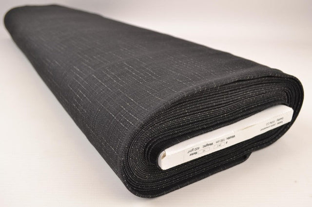 Sortmeleret uvasket denim med stræk – 370 g/m², metervare til erhverv (billede 2 af 9)