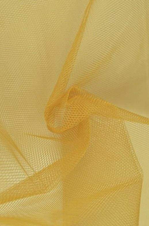 Guld stift tyl – let & formfast netstof, metervare til erhverv (billede 1 af 8)