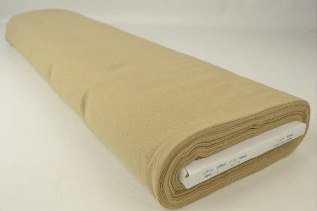 Beige bomuldsflannel – blød børstet overflade & naturlig, metervare til erhverv (billede 2 af 6)