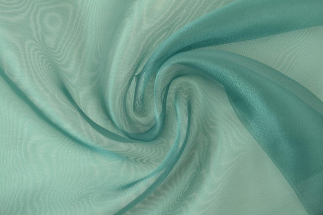 Smaragdgrøn organza – transparent & skinnende, metervare til erhverv (billede 3 af 7)
