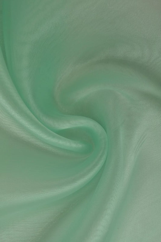 Mintgrøn organza – transparent & skinnende, metervare til erhverv (billede 1 af 7)