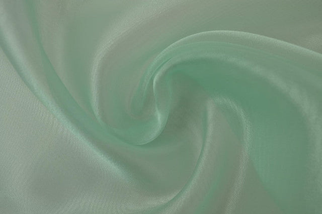 Mintgrøn organza – transparent & skinnende, metervare til erhverv (billede 3 af 7)