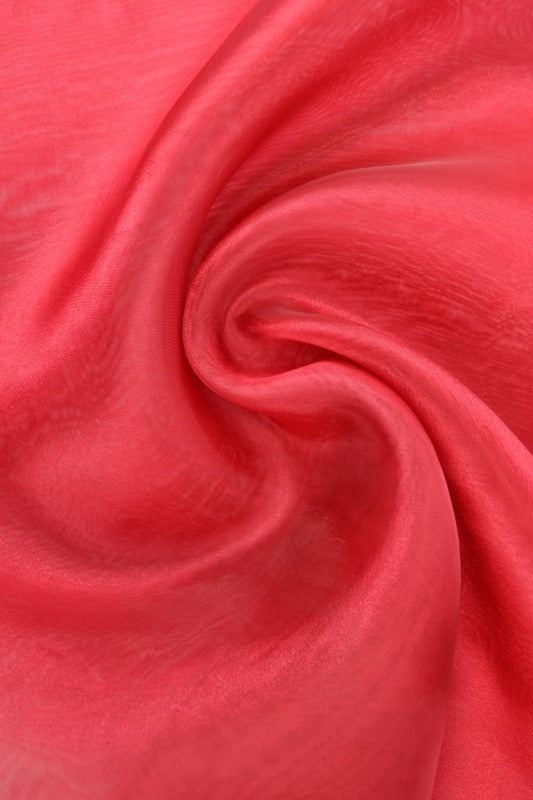 Vinrød organza – transparent & skinnende, metervare til erhverv (billede 1 af 7)