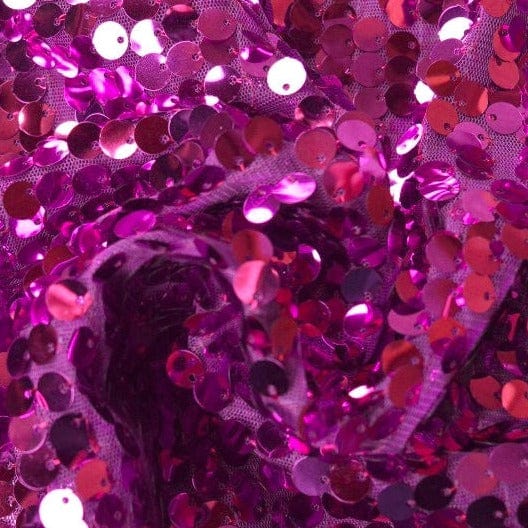 Violet pailletstof – store 8 mm pailletter & envejs stræk, metervare til erhverv (billede 1 af 6)