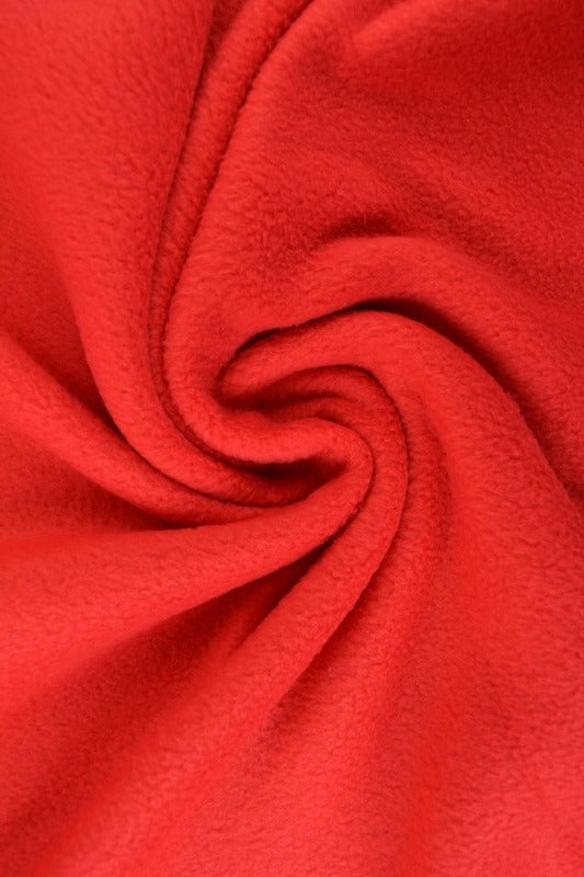 Rød polar fleece – anti-pilling, varm & let, metervare til erhverv (billede 1 af 7)