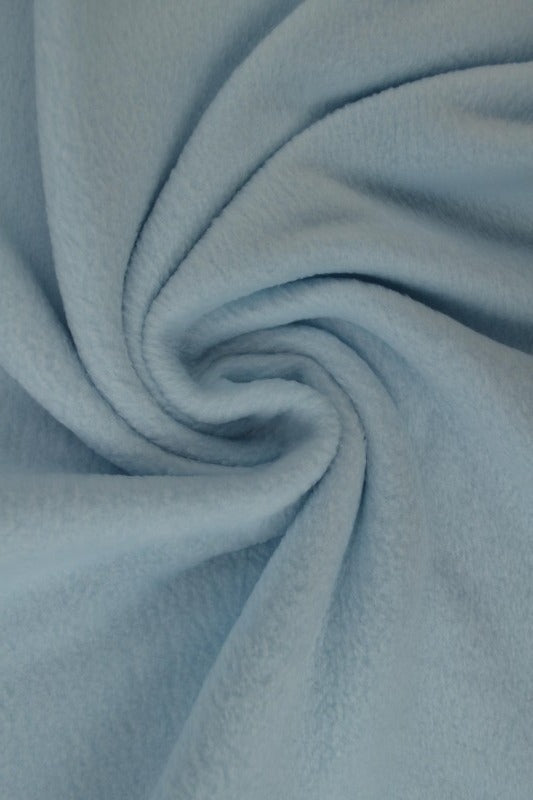 Babyblå polar fleece – anti-pilling, varm & let, metervare til erhverv (billede 1 af 7)