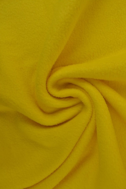 Gul polar fleece – anti-pilling, varm & let, metervare til erhverv (billede 1 af 7)
