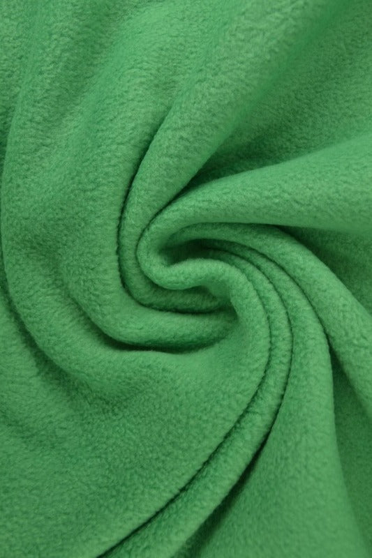 Grøn polar fleece – anti-pilling, varm & let, metervare til erhverv (billede 1 af 7)
