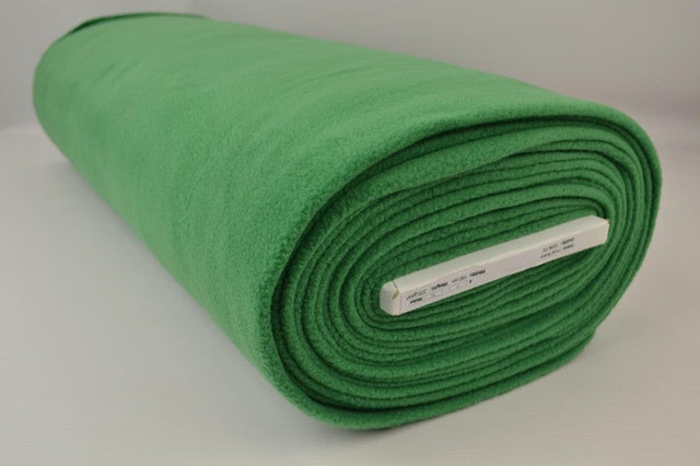 Grøn polar fleece – anti-pilling, varm & let, metervare til erhverv (billede 2 af 7)