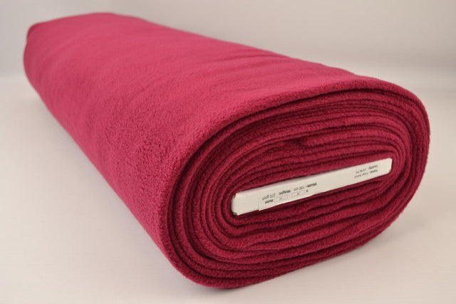 Vinrød polar fleece – anti-pilling, varm & let, metervare til erhverv (billede 2 af 7)