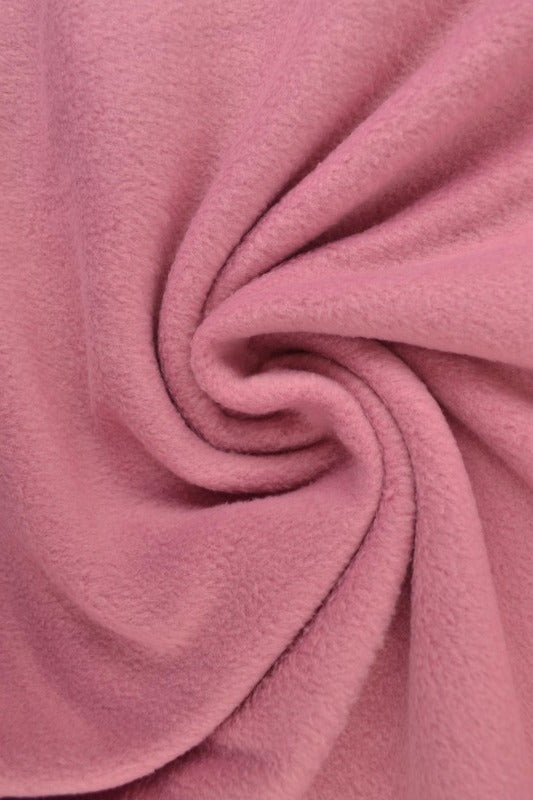 Mørk vintage pink polar fleece – anti-pilling, varm & let, metervare til erhverv (billede 1 af 7)