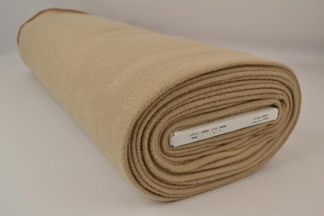 Mørk beige polar fleece – anti-pilling, varm & let, metervare til erhverv (billede 2 af 7)