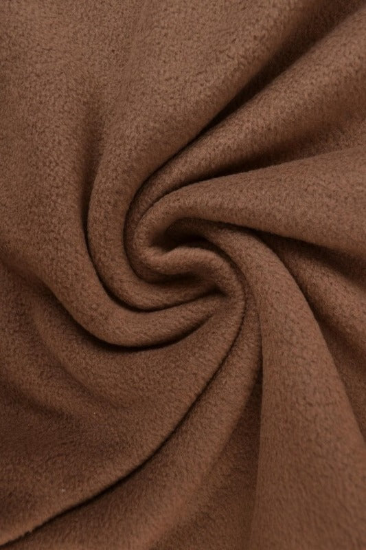Brun polar fleece – anti-pilling, varm & let, metervare til erhverv (billede 1 af 7)