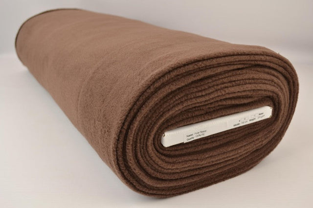 Brun polar fleece – anti-pilling, varm & let, metervare til erhverv (billede 2 af 7)