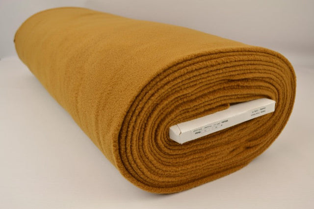 Mørk karry polar fleece – anti-pilling, varm & let, metervare til erhverv (billede 2 af 7)