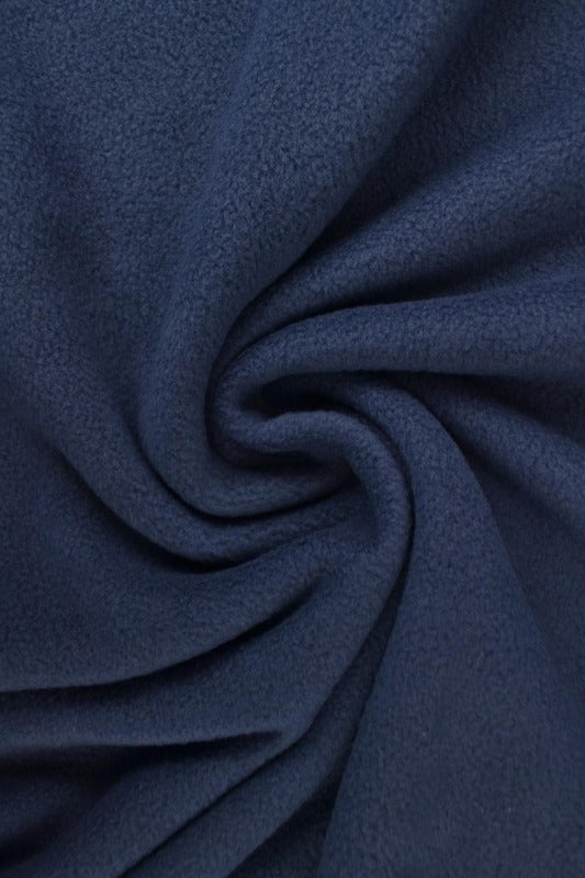Navy polar fleece – anti-pilling, varm & let, metervare til erhverv (billede 1 af 7)