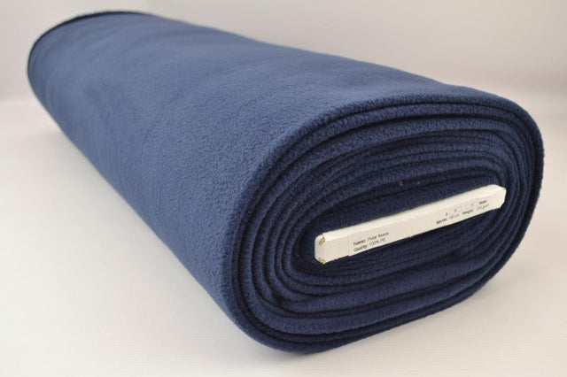 Navy polar fleece – anti-pilling, varm & let, metervare til erhverv (billede 2 af 7)