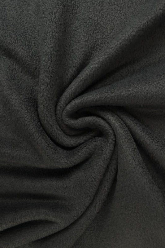Mørk antracit polar fleece – anti-pilling, varm & let, metervare til erhverv (billede 1 af 7)