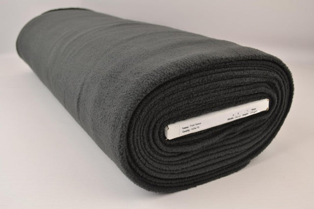 Mørk antracit polar fleece – anti-pilling, varm & let, metervare til erhverv (billede 2 af 7)
