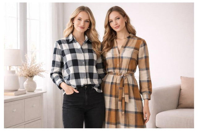 Sort og grøn skotskternet flannel, metervare til erhverv (billede 14 af 14)