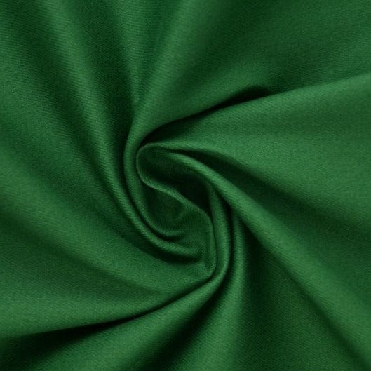 Mørkegrøn bomuldstwill med stræk – diagonal twill & formfast komfort, metervare til erhverv (billede 1 af 7)